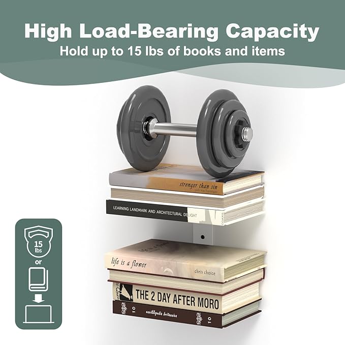 Mefirt Invisible Floating Bookshelves