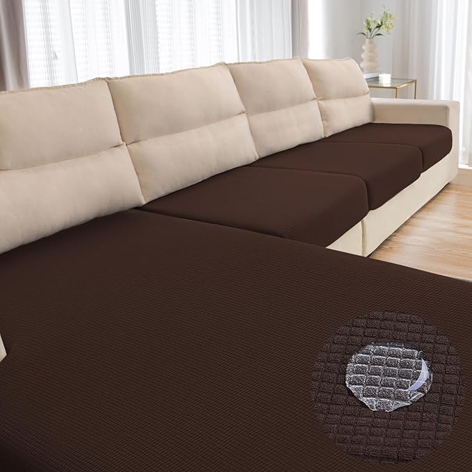 Water Repellent Couch Cushion Cover 3 Pieces Sofa Seat Cushion Covers, Stretch