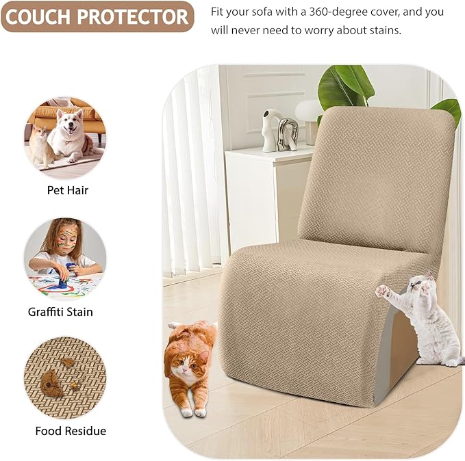ALIECOM 100% Waterproof Recliner Sectional Couch Covers L Shape Stretch Corner