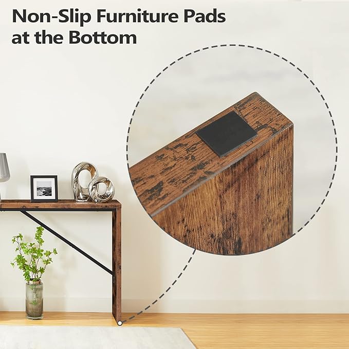 MAHANCRIS Console Table, 62.2" Long Sofa Table Behind Couch, Narrow Entryway