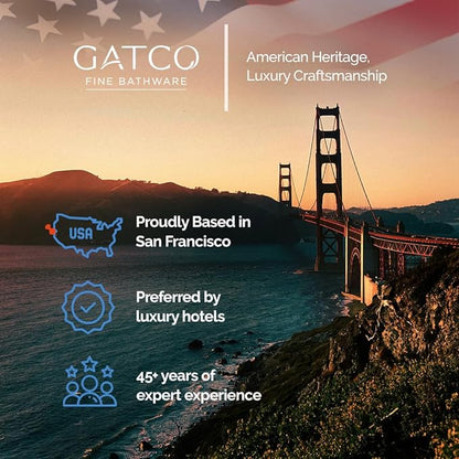 Gatco 1431PN Modern Rectangle Base Freestanding Toilet Paper Holder, 21.25", Polished Nickel with Weighted Base