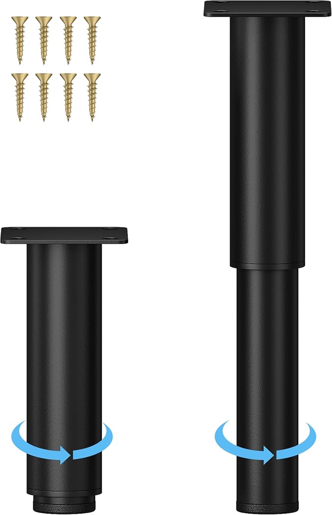 Metal Adjustable Furniture Legs 5.12-9.45 inch, Wlrrcwdttc Sofa Legs Cabinet