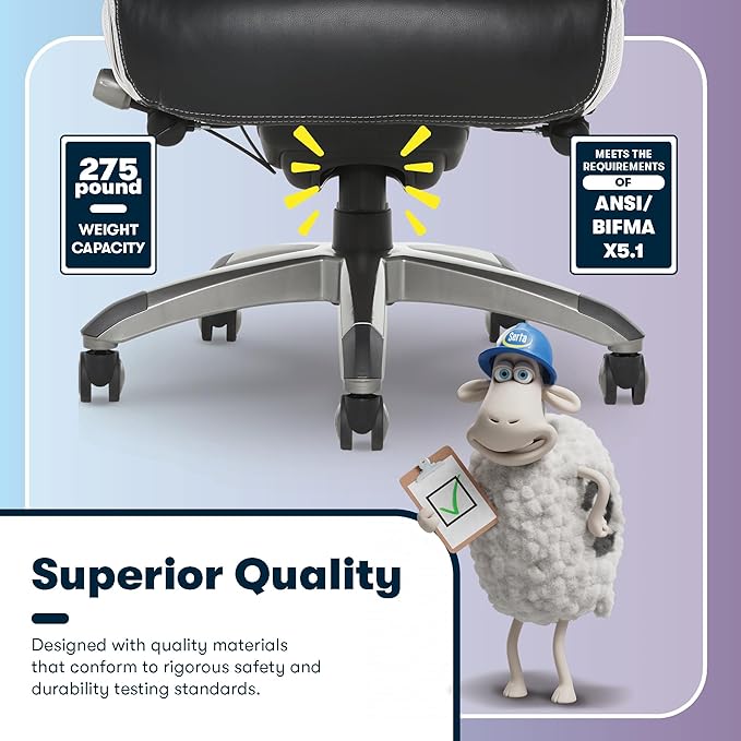 Serta® Lautner Executive Home Office Desk Chair, Ergonomic High-Back