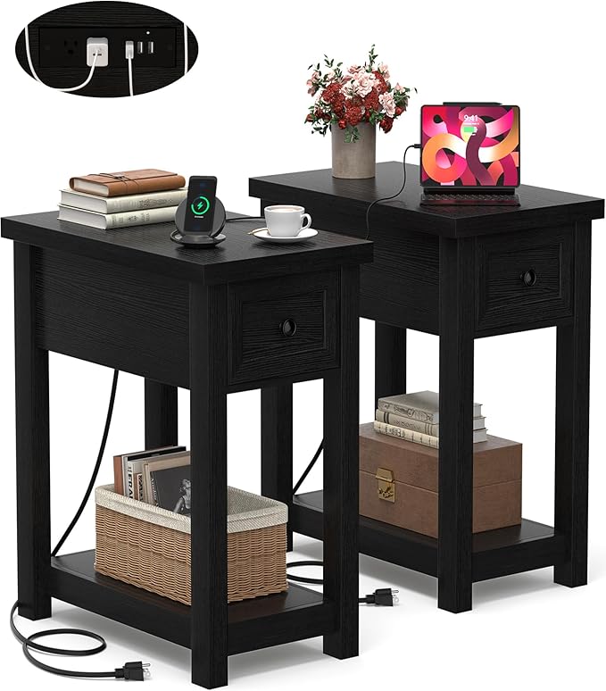 Armocity Narrow End Table Set of 2