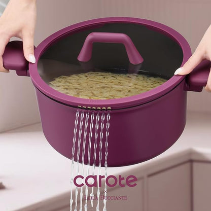 CAROTE 31PCS Pots and Pans Set, Nonstick Cookware Set Kitchen Non Stick Induction Cookware Non-toxic Granite Cooking set, PFOA Free