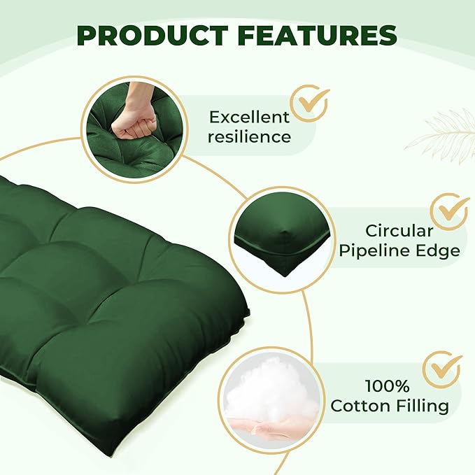 Wicker Chair Cushions of 5 Pieces, Waterproof Outdoor Loveseat Cushion