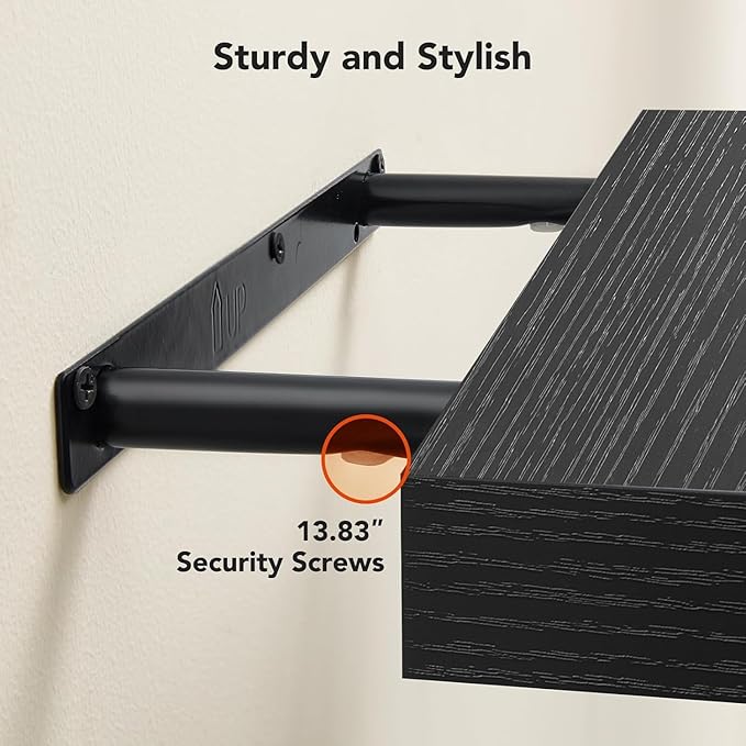 AMADA HOMEFURNISHING Floating Shelves Wall Mounted, 15 x 7 Inch Wall Shelves