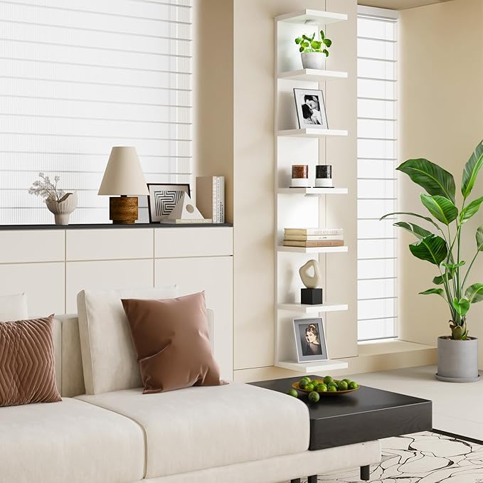 Fixwal Wall Decor 7 Tier Wall Shelf Unit Floating Shelves