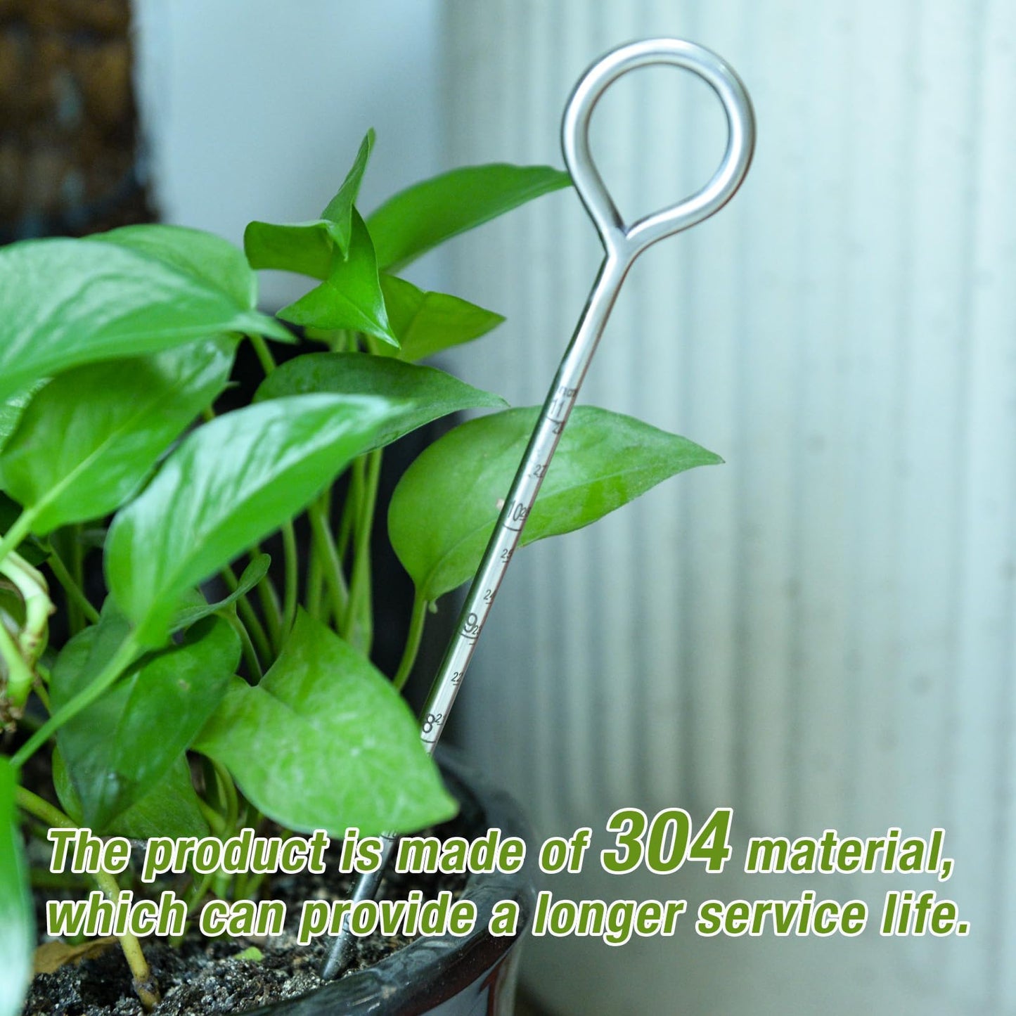 Soil Probe 10 Inches Moisture Meter for Plants, Soil Moisture Sampler with Dual Scale Markings, House Plant Water Monitor No Batteries Required