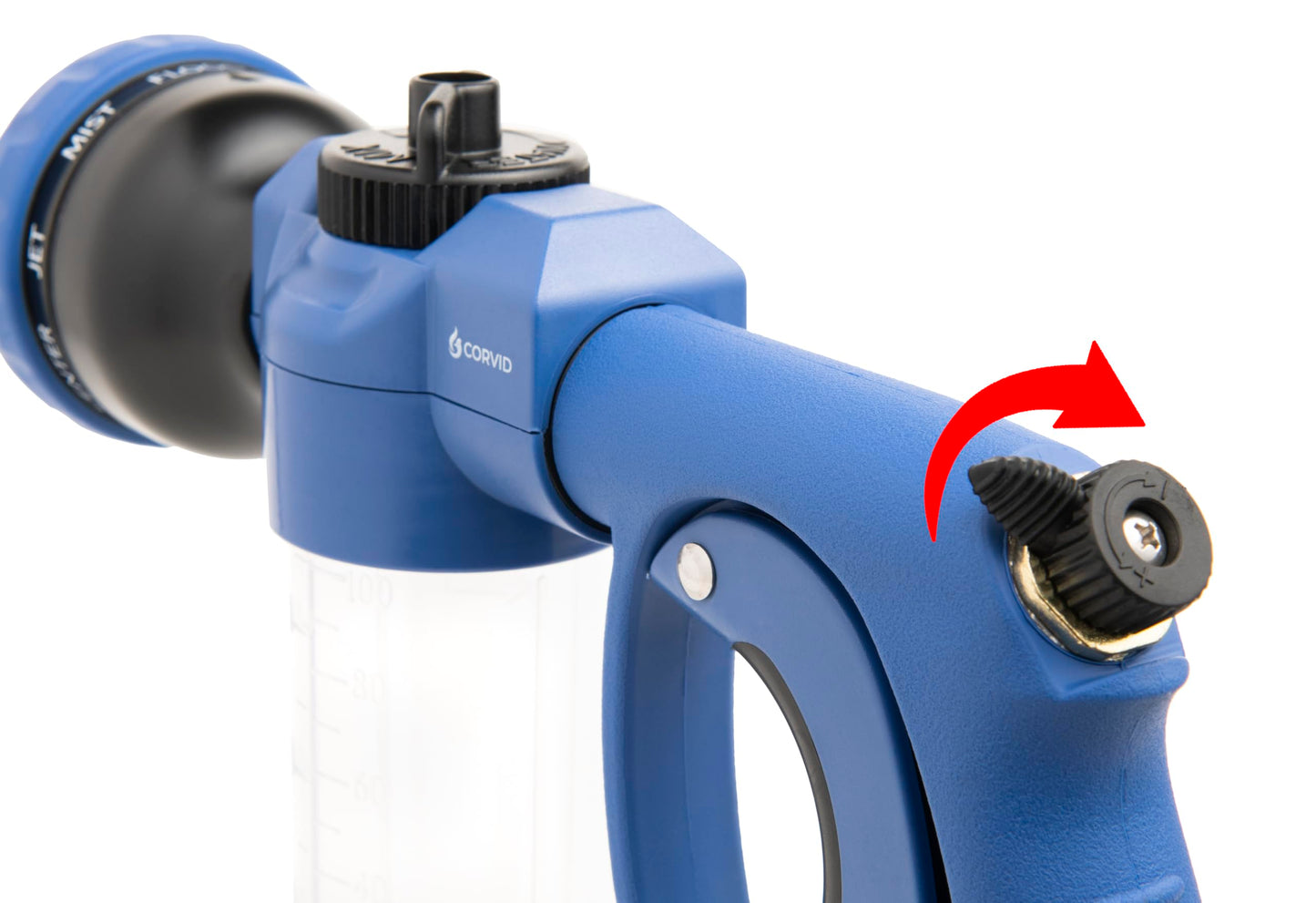 Corvid Premium Adjustable Hose Nozzle with Soap Dispenser & 8 Spray Patterns – Heavy-Duty Foam Gun for Car Wash, Pet & Garden – Leak-Proof All-Metal Head & Ergonomic Grip – Easy Fill Soap Reservoir