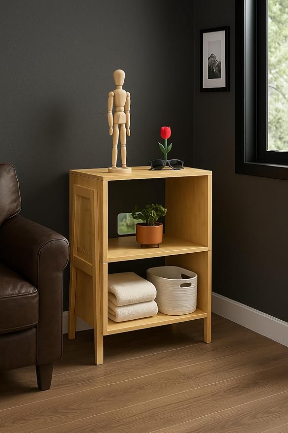Bamboo Coffee Table Set of 2 – Modern End Tables
