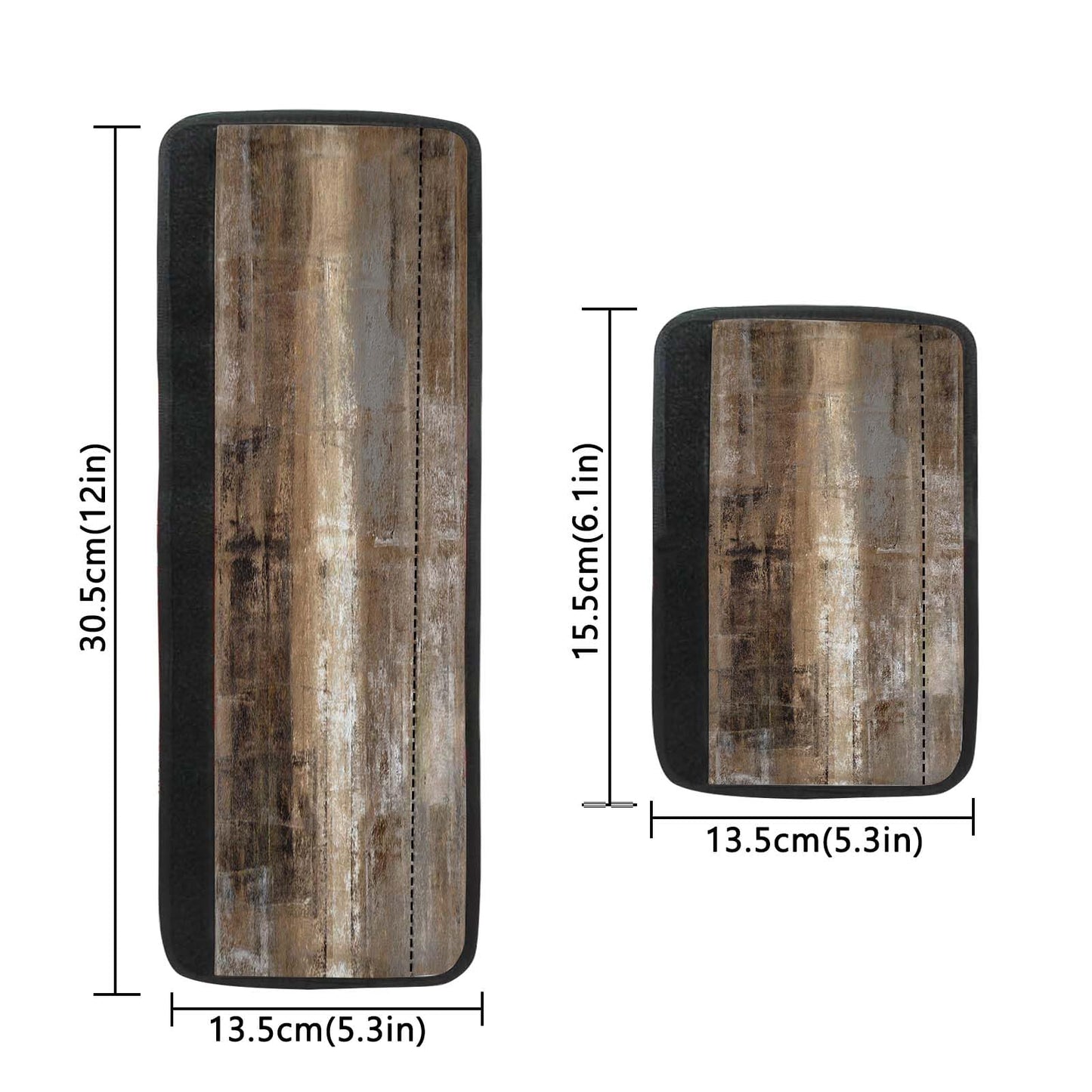 MCALK 4 Pc Brown Kitchen Handle Covers Set, Dark Brown Refrigerator & Microwave Handle Covers, Suitable for Ovens and Dishwashers, Washable, Durable, Anti-Slip, Abstract Art Decor