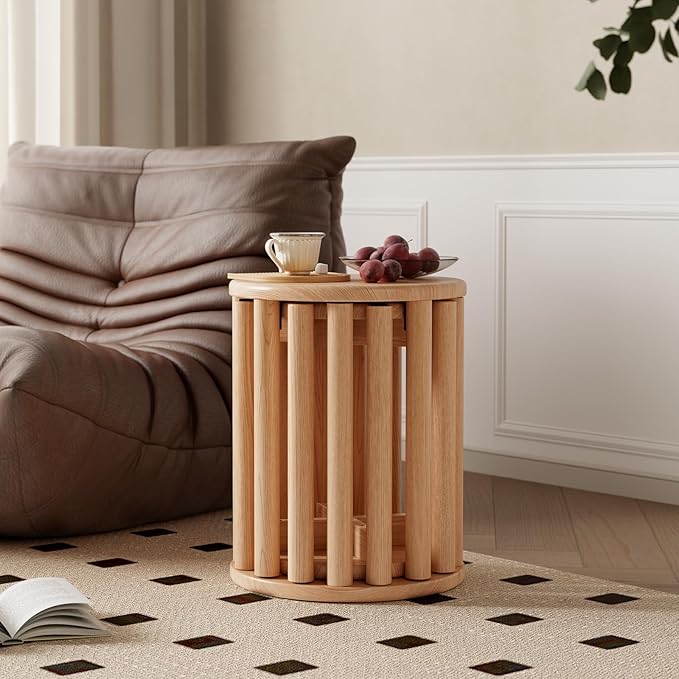 Stackable Stools Set of 4, 100% Solid Wood Stool No Installation Required