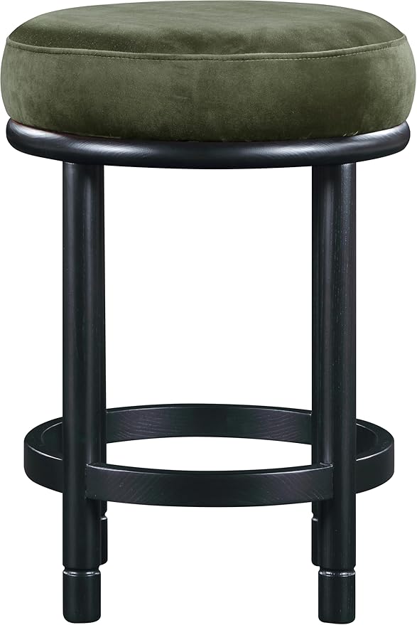 Meridian Furniture 977Green-C Monette Collection Art Deco Counter Stool