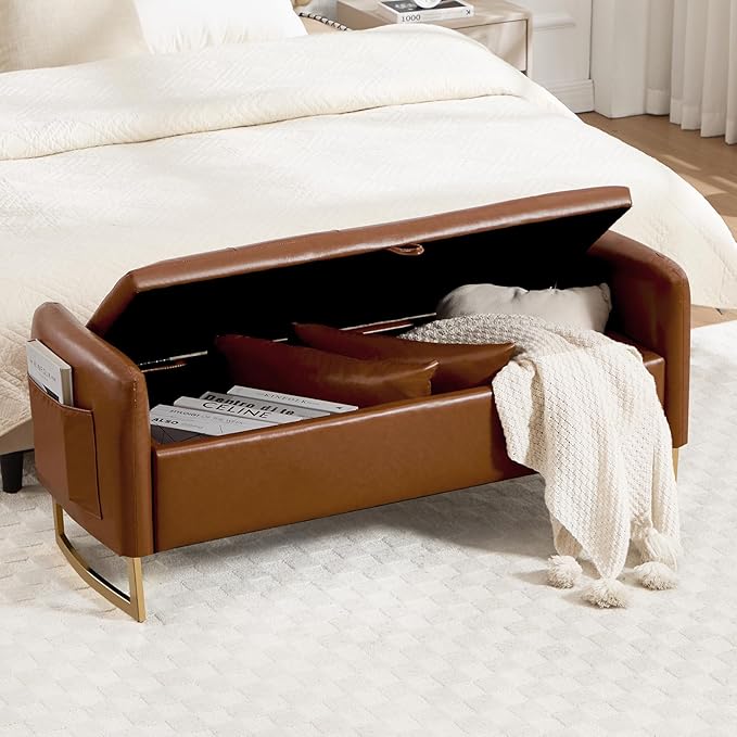 48" End of Bed Bench, Modern Storage Benches