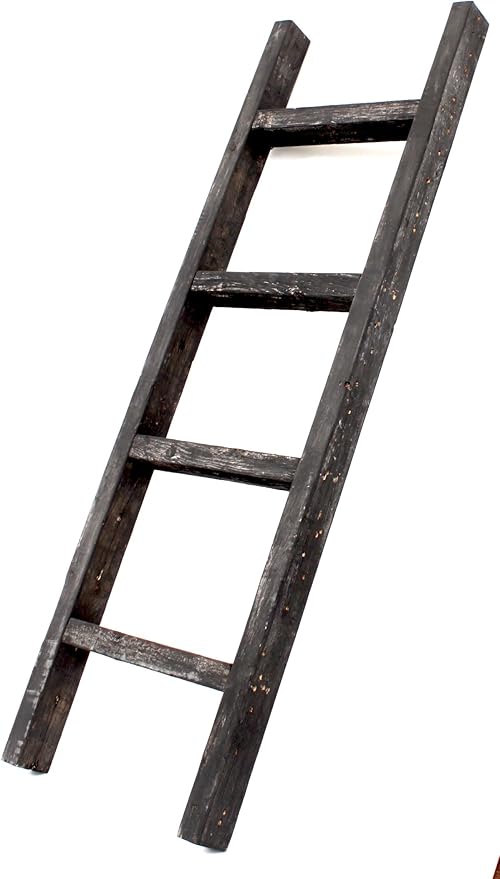 BARNWOODUSA Rustic Decorative Ladder