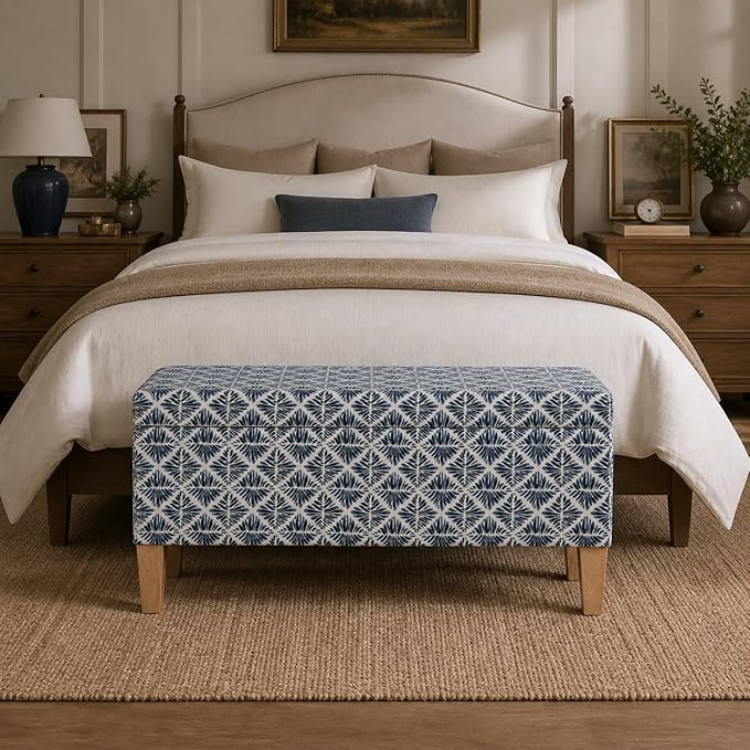 HomePop Large Decorative Storage Bench