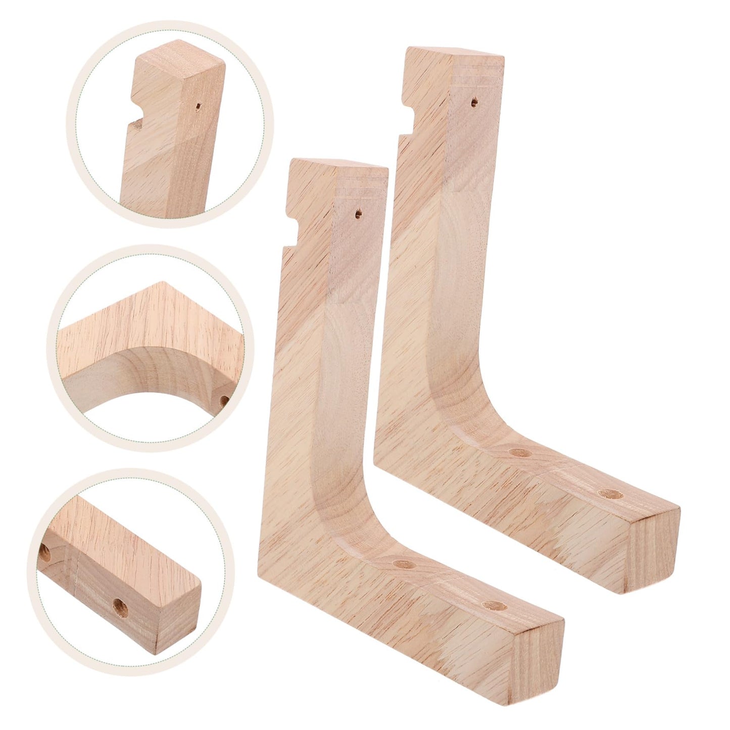 BESTonZON Wood Hanging Plant Hooks 2pcs Set, Indoor Outdoor Wall Plant Hangers with Heavy-Duty Wooden Hooks for Hanging Planters and Flower Pots