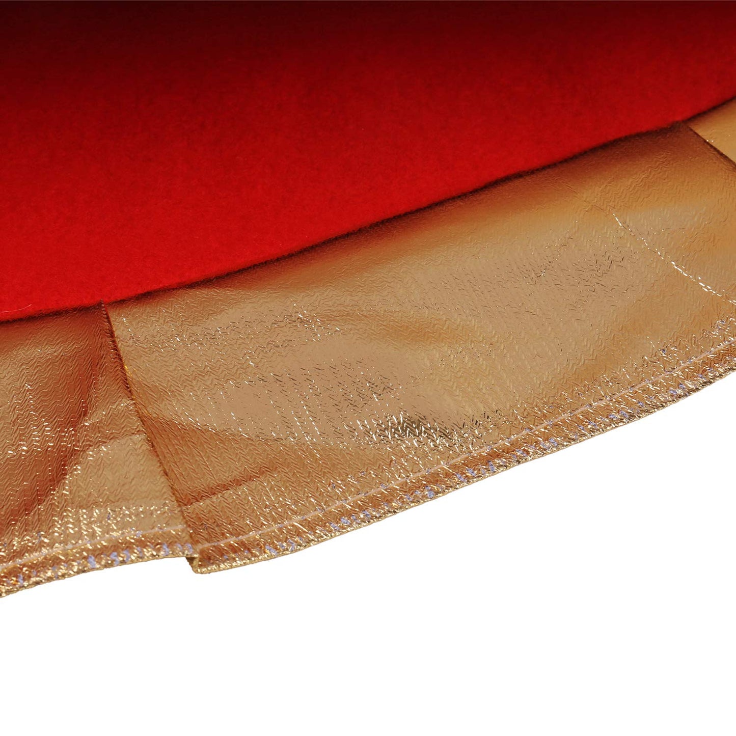 Sattiyrch Christmas Tree Skirt with Gold Rim 36",Flannelette Santa Reindeer Decoration for 6Ft/7.5Ft Xmas Tree