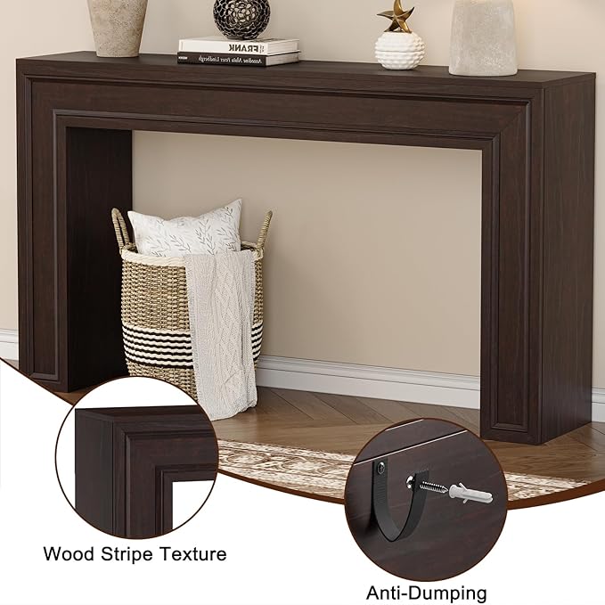 Rresyet 55 Inch Long Console Table, Sofa Table Behind Couch, Entryway Table