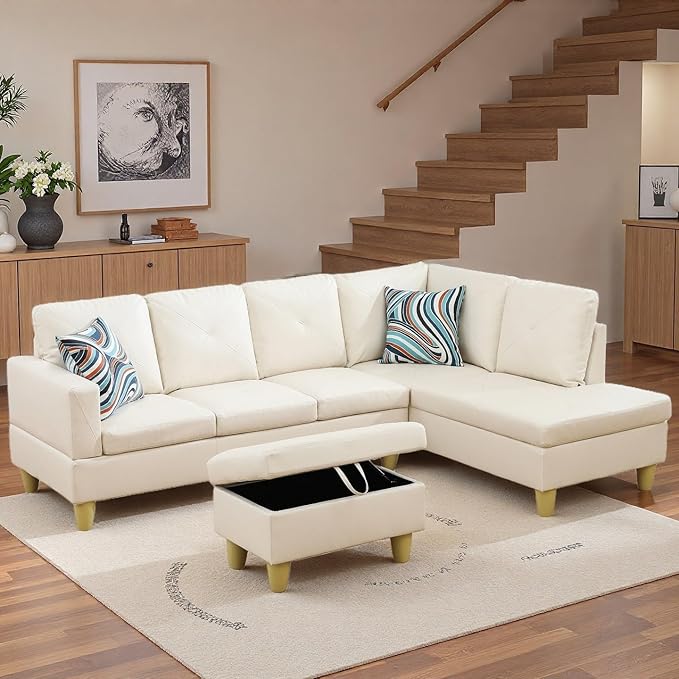 97.5" L Shaped Couch Set, Modular Sectional Couches