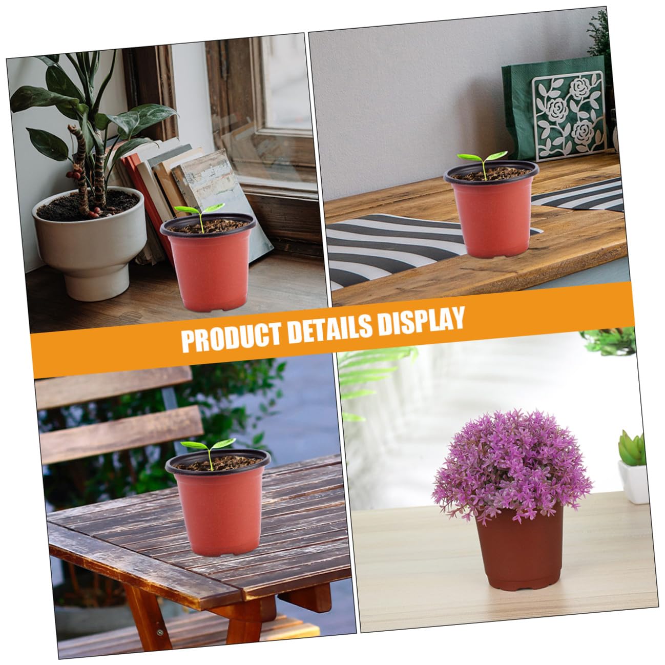 TIDTALEO 120pcs Plastic Nursery Pots with Drainage Holes Dual-Color Seedling Planter Cups for Strawberry Propagation and Plant Growth in Garden and Indoor Use