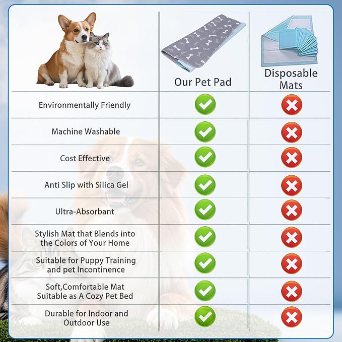 Puppy Pads with Pheromones,Washable Puppy Pee Pads for Dogs,Reusable Puppy Pads Washable for Dogs & Cats, Washable,Durable Leak-Proof & Anti-Slip Pet Training Pads for Home & Trave(Brown-1,L)