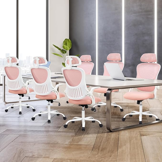 Sweetcrispy Office Computer Desk Chair, Ergonomic High-Back Mesh Rolling Work