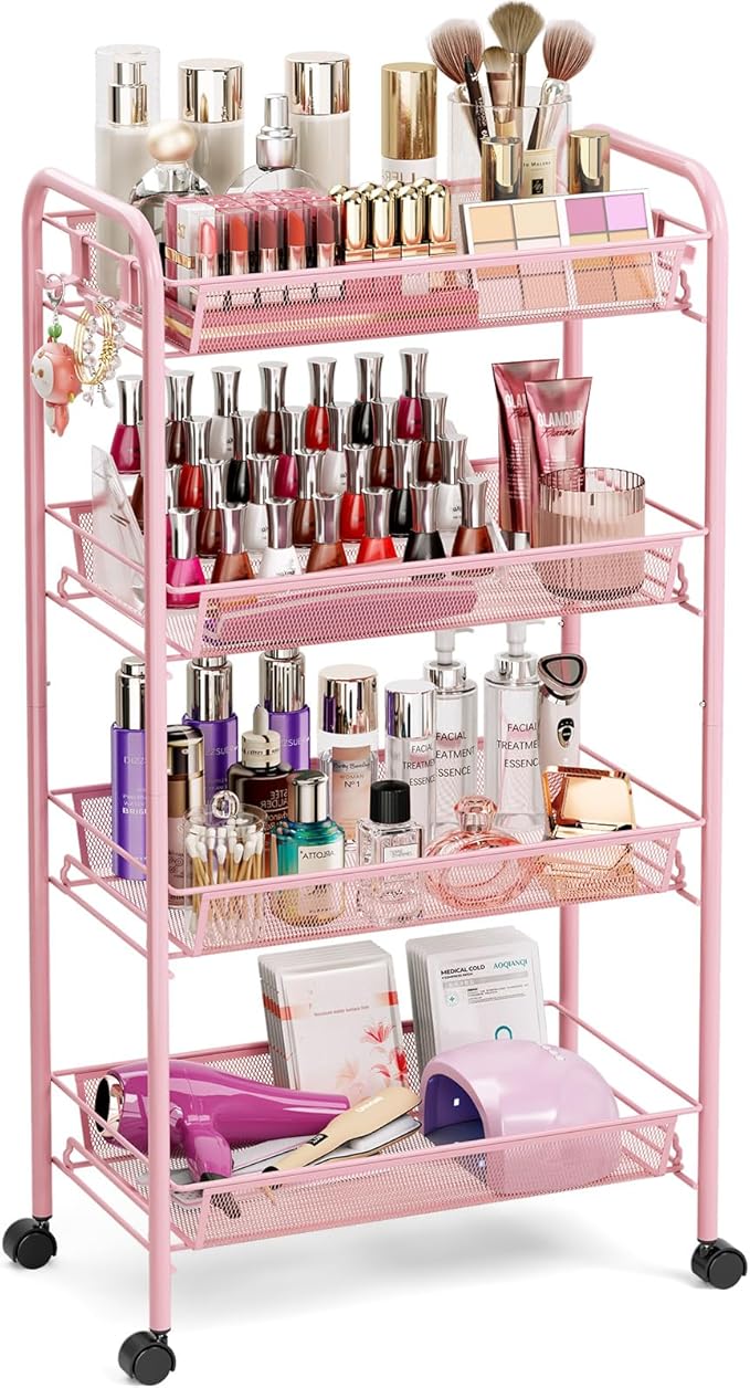 TOOLF 4 Tier Rolling Utility Cart