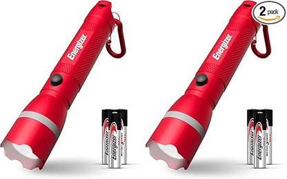 Energizer R-300 LED Flashlight Emergency Safety Light, Bright IPX4 Water Resistant Flash Light, Durable Emergency Light for Hurricane Preparedness, Batteries Included (Pack of 2)