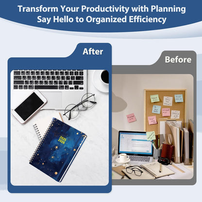 Planner 2025-2026 for Women & Men, Weekly and Monthly Calendar Notebook (July 2025 - June 2026), Hardcover Spiral Bound School Teacher Student Planner with Tabs, Inner Pocket, A5 (6.3" x 8.5")