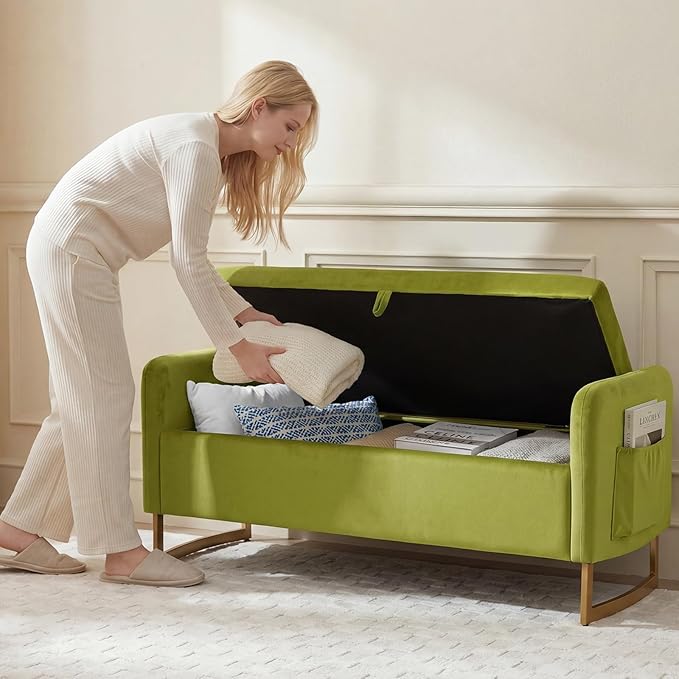 48" End of Bed Bench, Modern Storage Benches