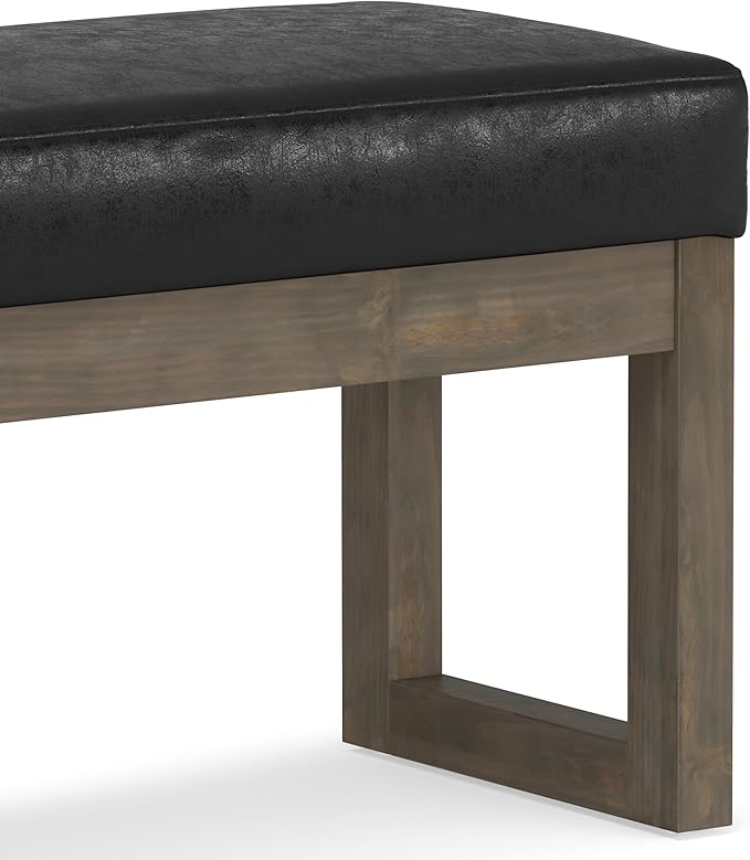 SIMPLIHOME Milltown Small Ottoman Bench