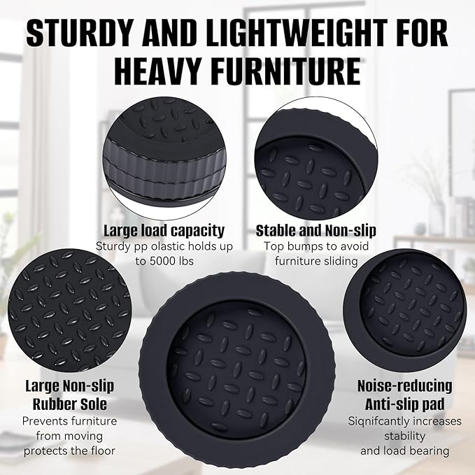 Adjustable Furniture Risers 1 inch