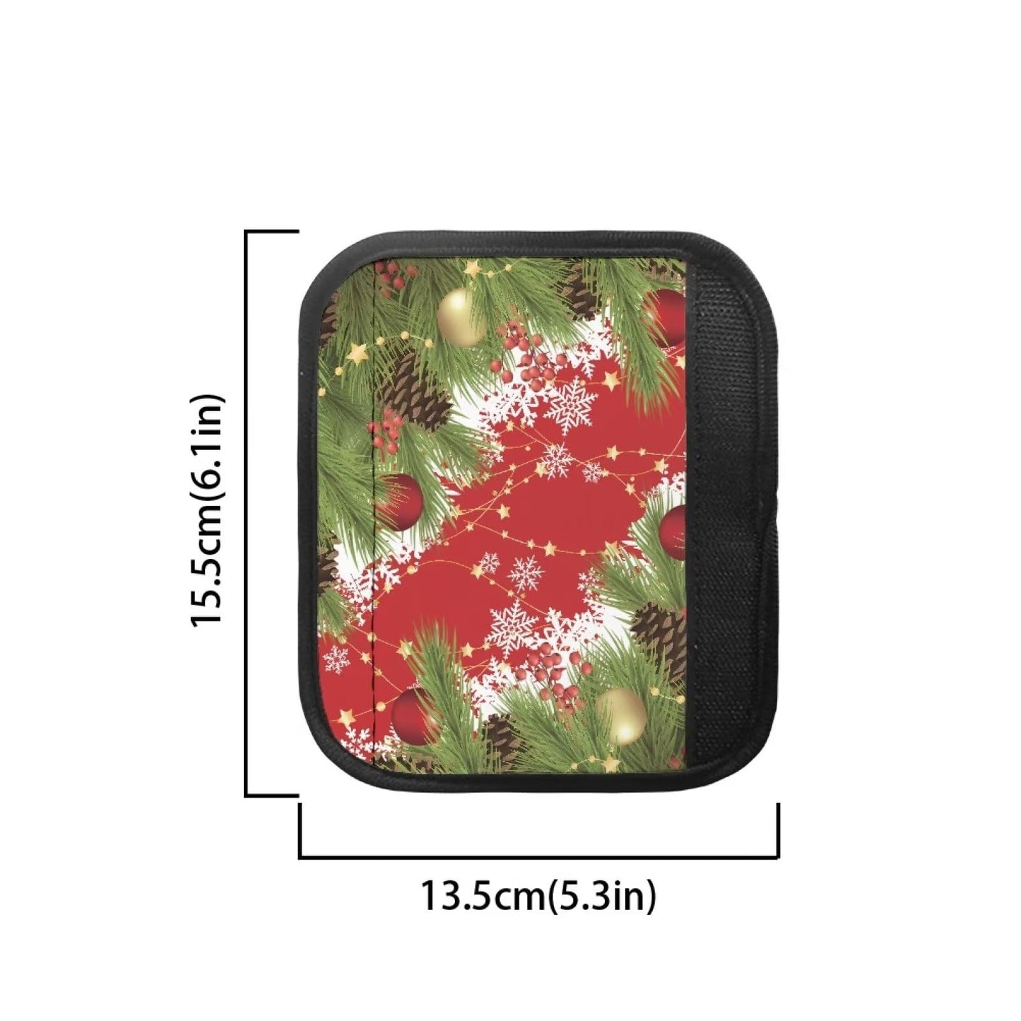 Goronwyfloyd 4 Pieces Refrigerator Microwave Handle Covers, Christmas Tree Pinecone Snowflake Kitchen Appliance Protective Sleeve for Ovens Dishwashers Cabinets Keep Clean