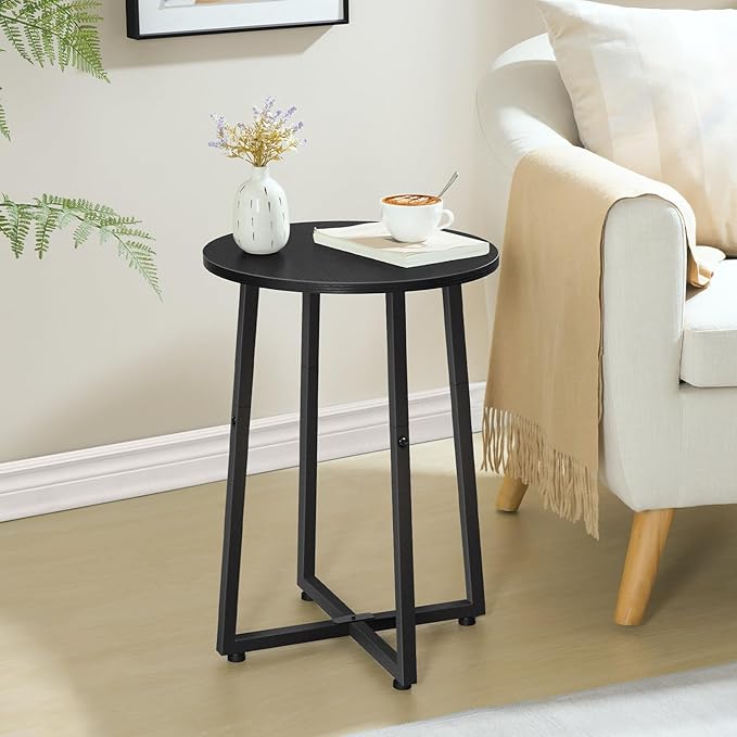 HOOBRO Side Table, Round End Accent Table