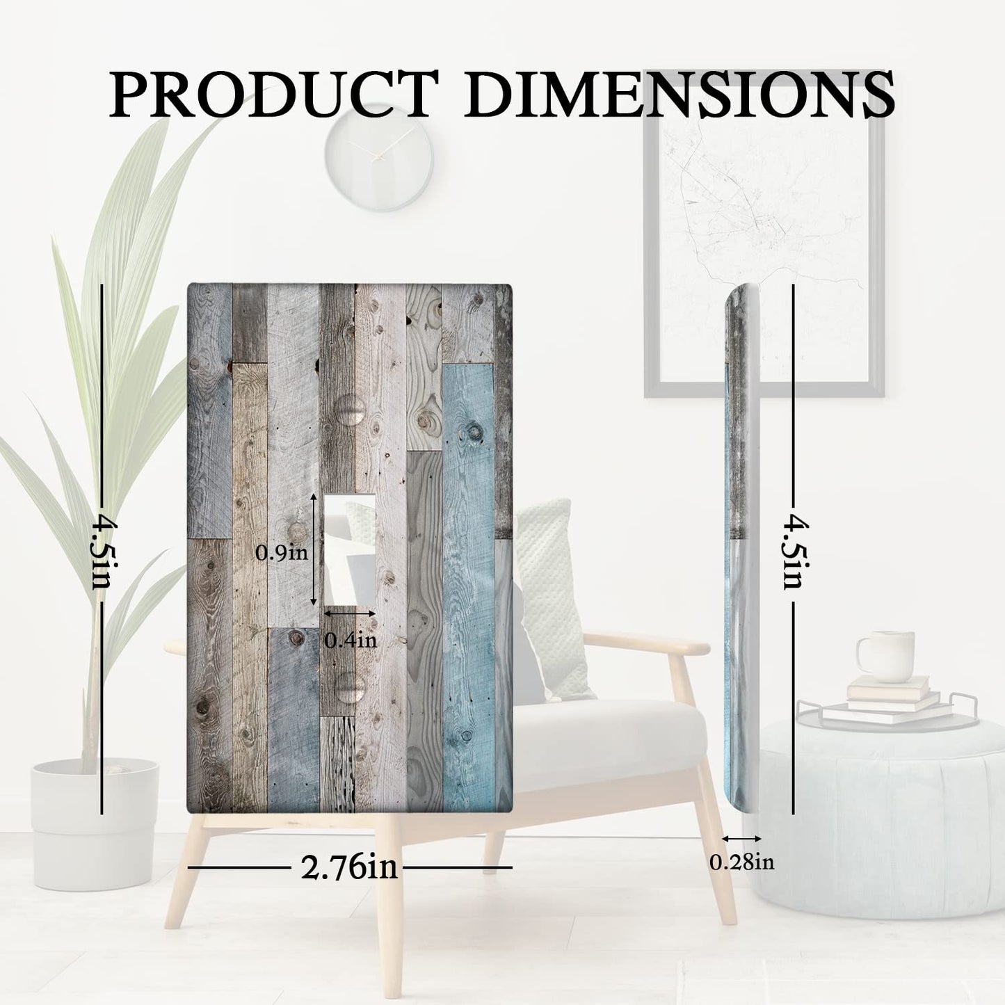 Rustic Farmhouse 1-Gang Toggle Wall Switch Plate Cover Retro Decorative Light Switch Cover Board Wallplates Kitchen Accessories & Decor