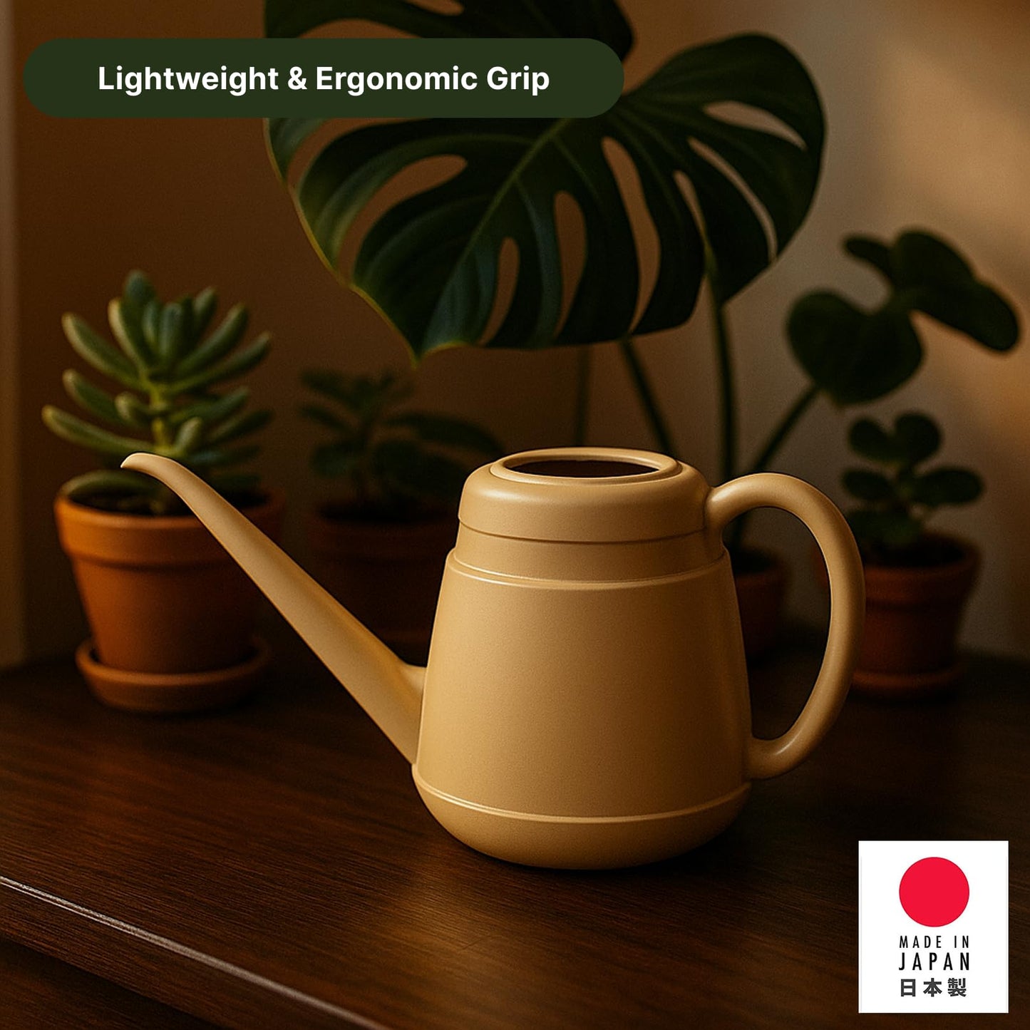 Japanese Long Spout Watering Can for Bonsai Succulents Cactus Rosettes Succulents Indoor Outdoor Plants Control Water Flow Made in Japan, 850ml, 2-Pack