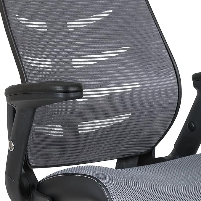 Flash Furniture Kale High Back Dark Gray Mesh Spine-Back Ergonomic Drafting