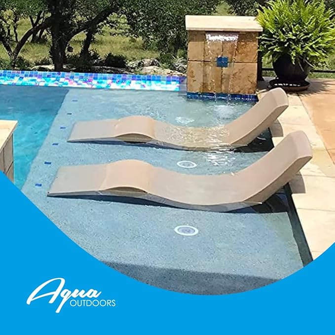 Aqua Outdoors - in-Pool Chaise Lounger - Inside Pool & Sun Shelf Lounge Chair -