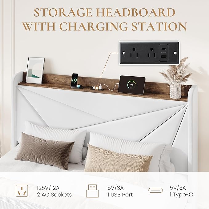 SHA CERLIN Full Size Bed Frame