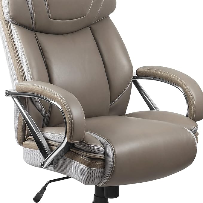 Flash Furniture HERCULES Series Big & Tall 500 lb. Rated Taupe LeatherSoft