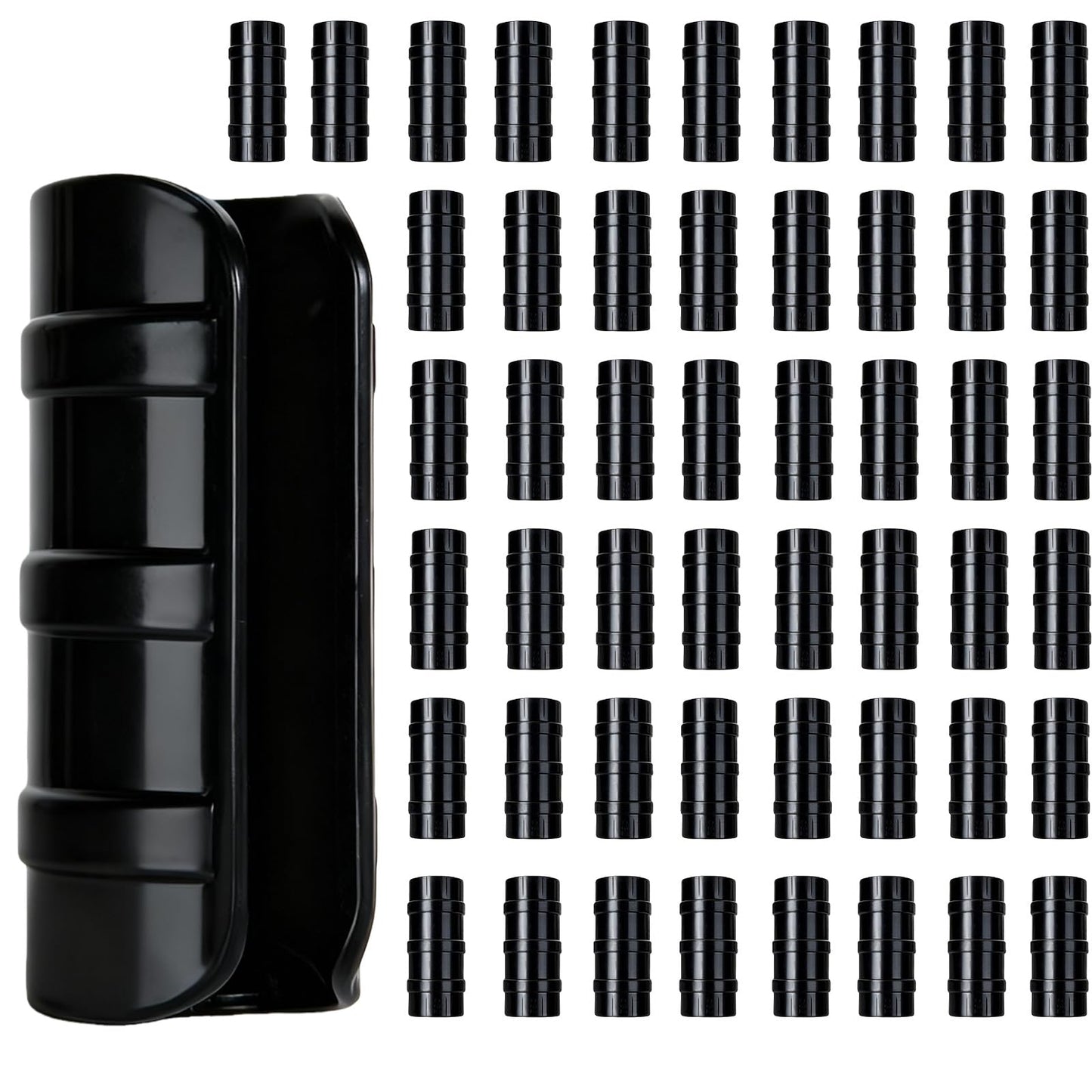 50PCS 1 Inch(32mm) Greenhouse Clips – Black Plastic Clamps for PVC Pipe, Garden Buildings, Greenhouse Films, Sunshade Nets, Shelters, Farming, and Gardening (1 in)