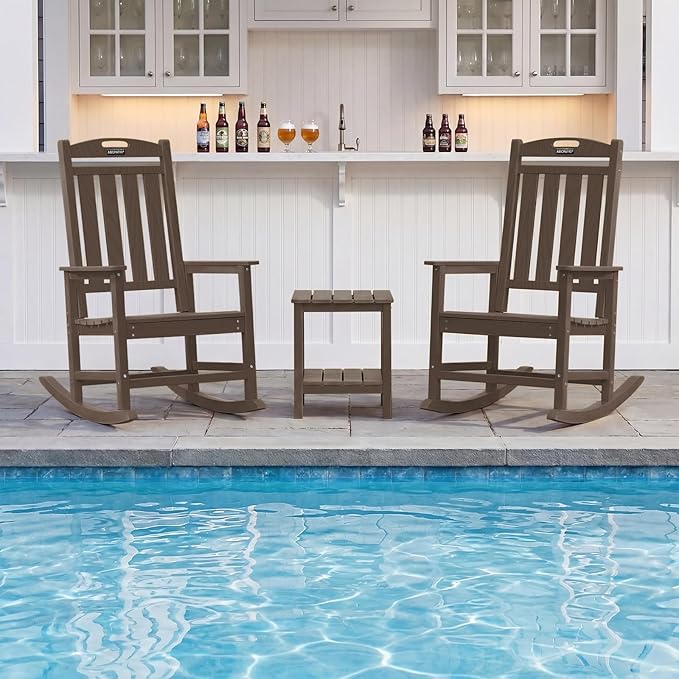 Outdoor Adirondack Rocking Chairs All-Weather HDPE Patio Rocker Chair