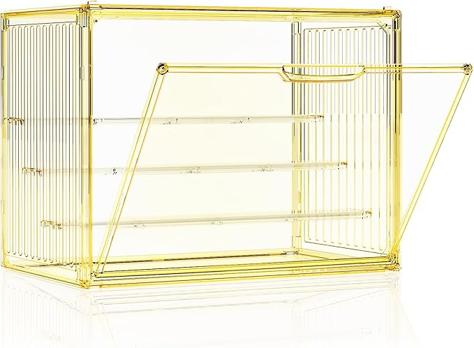Clear Yellow Acrylic Figure Display Case