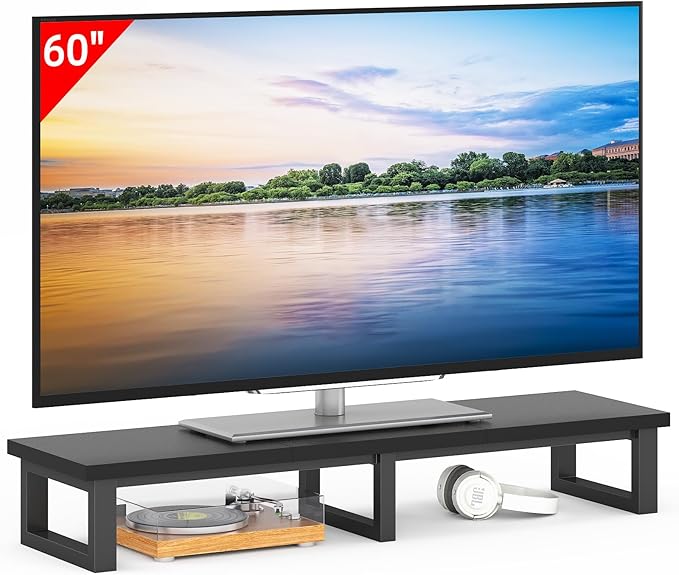 YAOHUOO 45" Large TV Riser for 32-60 inch TV, TV Riser Stand Shelf