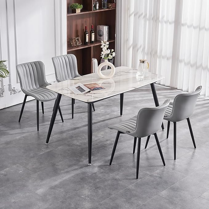 YOUNUOKE Mid-Century Modern Dining Chairs Set of 2, Armless Accent Chair