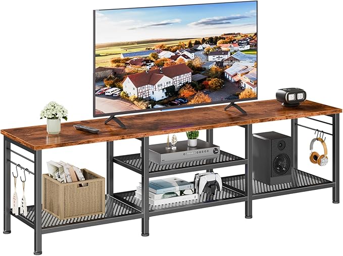 Furologee TV Stand for TVs up to 70 Inch, 63 Inch Entertainment Center