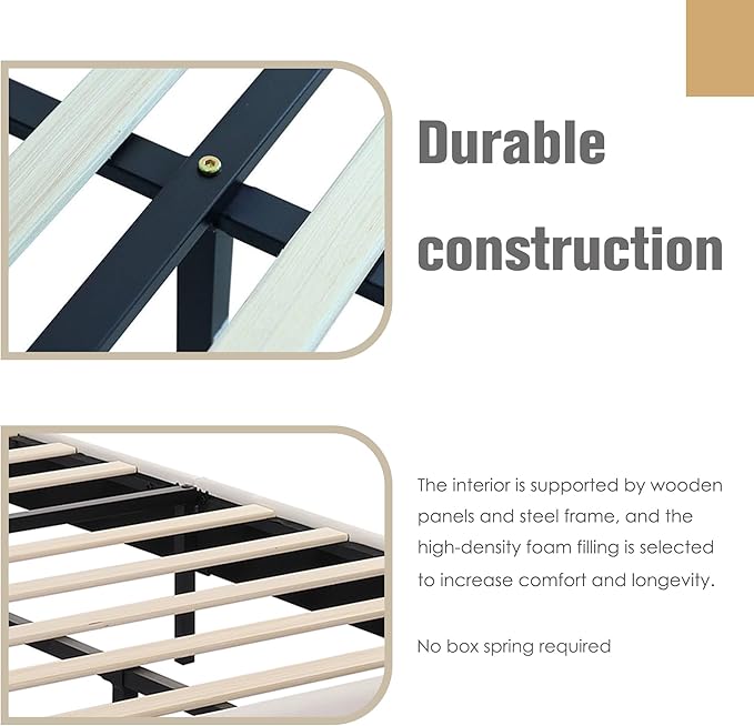 AGARTT Upholstered Platform Bed Frame Full Size