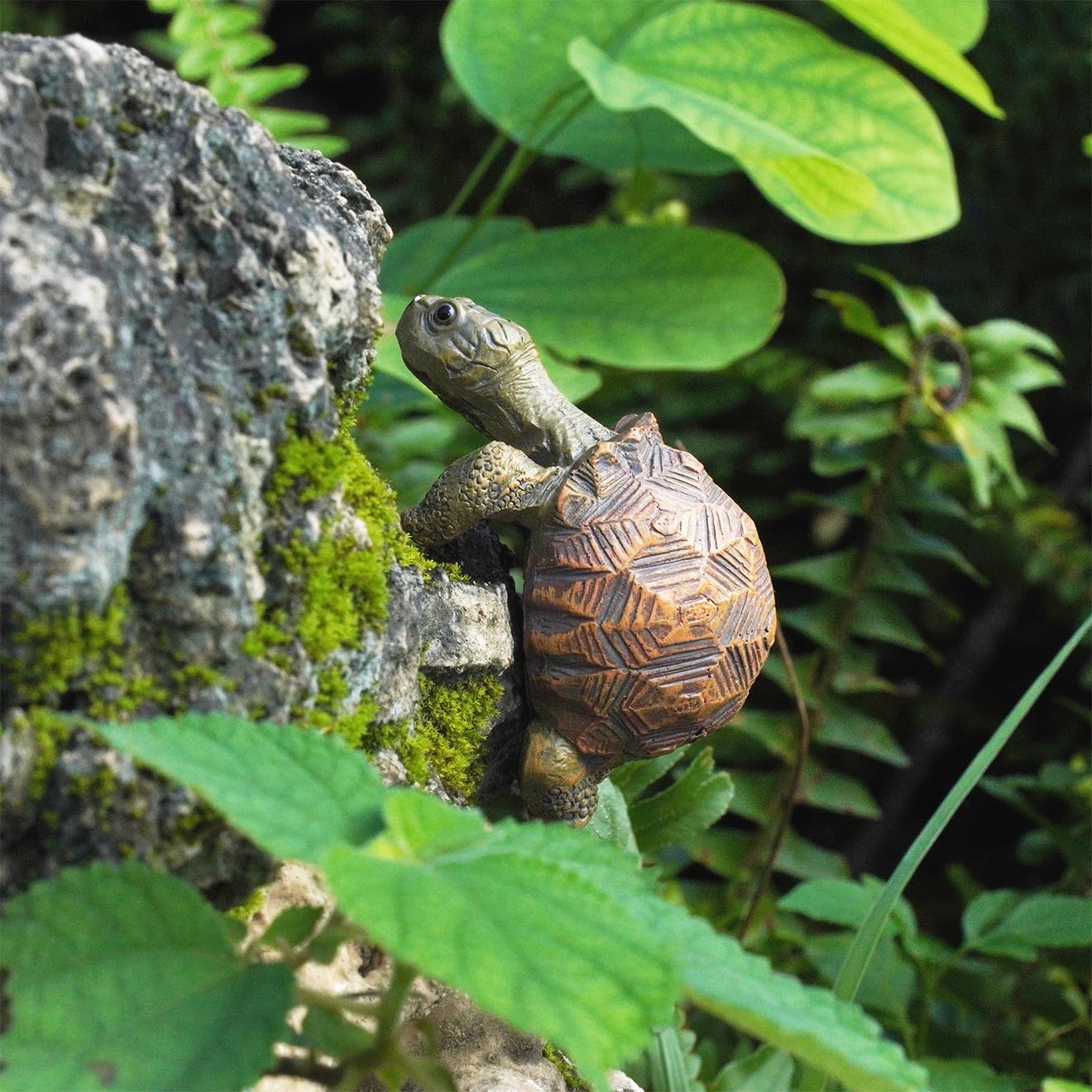 HoiiYoza Turtle Statue Tortoise Figurine Plant Pot Hanger, Resin Cute Tortugas Ornament Desk Decor Plant Decoration Gift for Flower Pot Bonsai Planter Succulent Vase